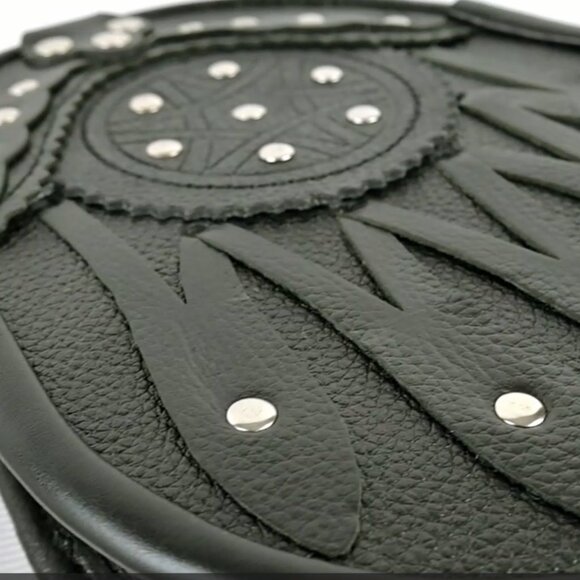 Highlander Scottish Kilt Sporran With Celtic Craft Stone Black Men Sporran NEW - Picture 5 of 8